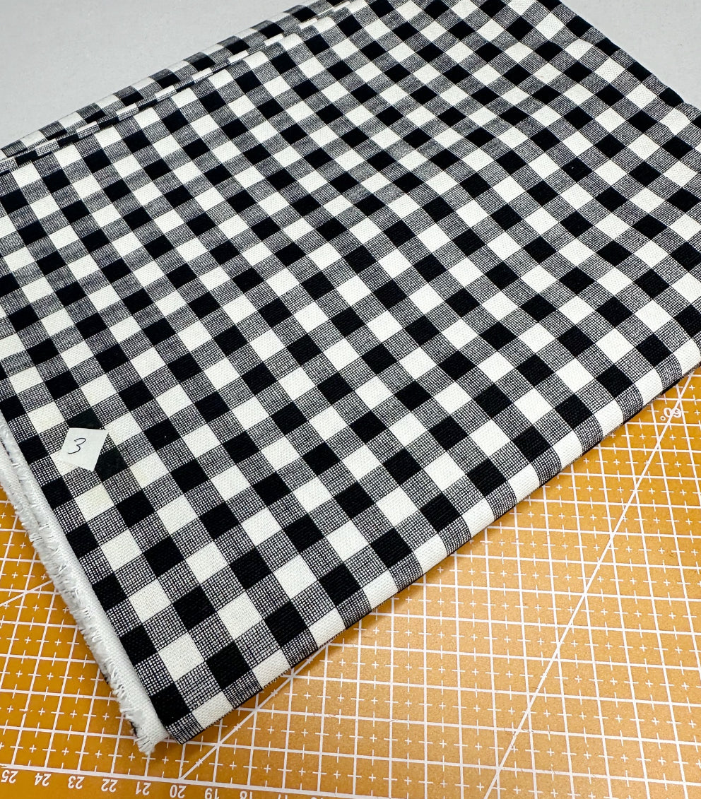 Gingham Canvas Print Woven Fabric