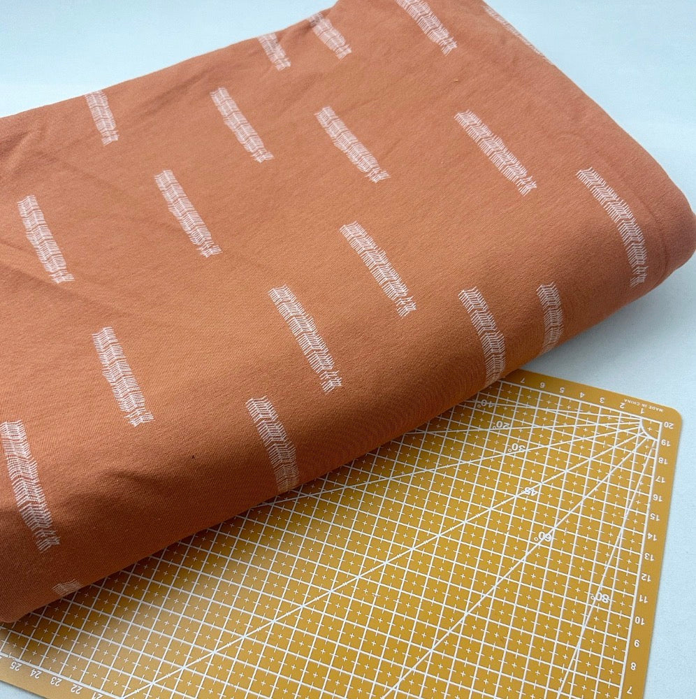 Tire Print Cotton Span French Terry Stretch