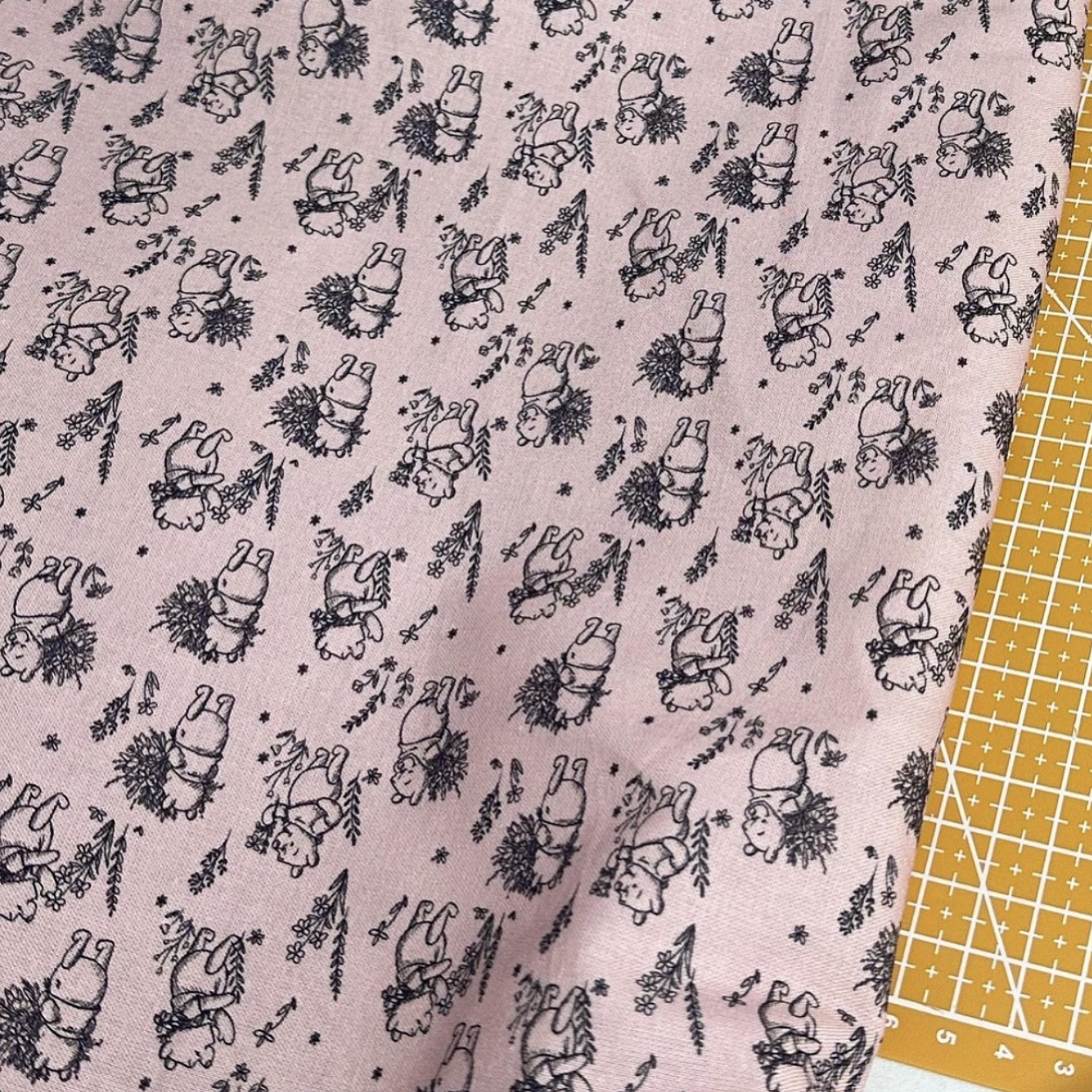 Pooh Toile Print Woven Cotton Fabric