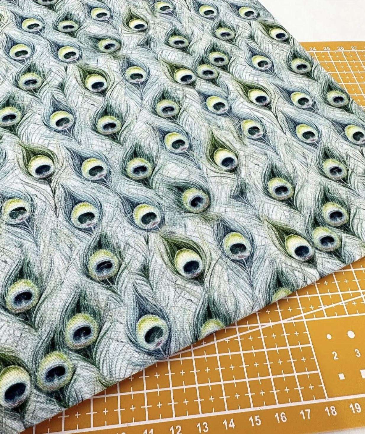 Peacock Print Woven Fabric
