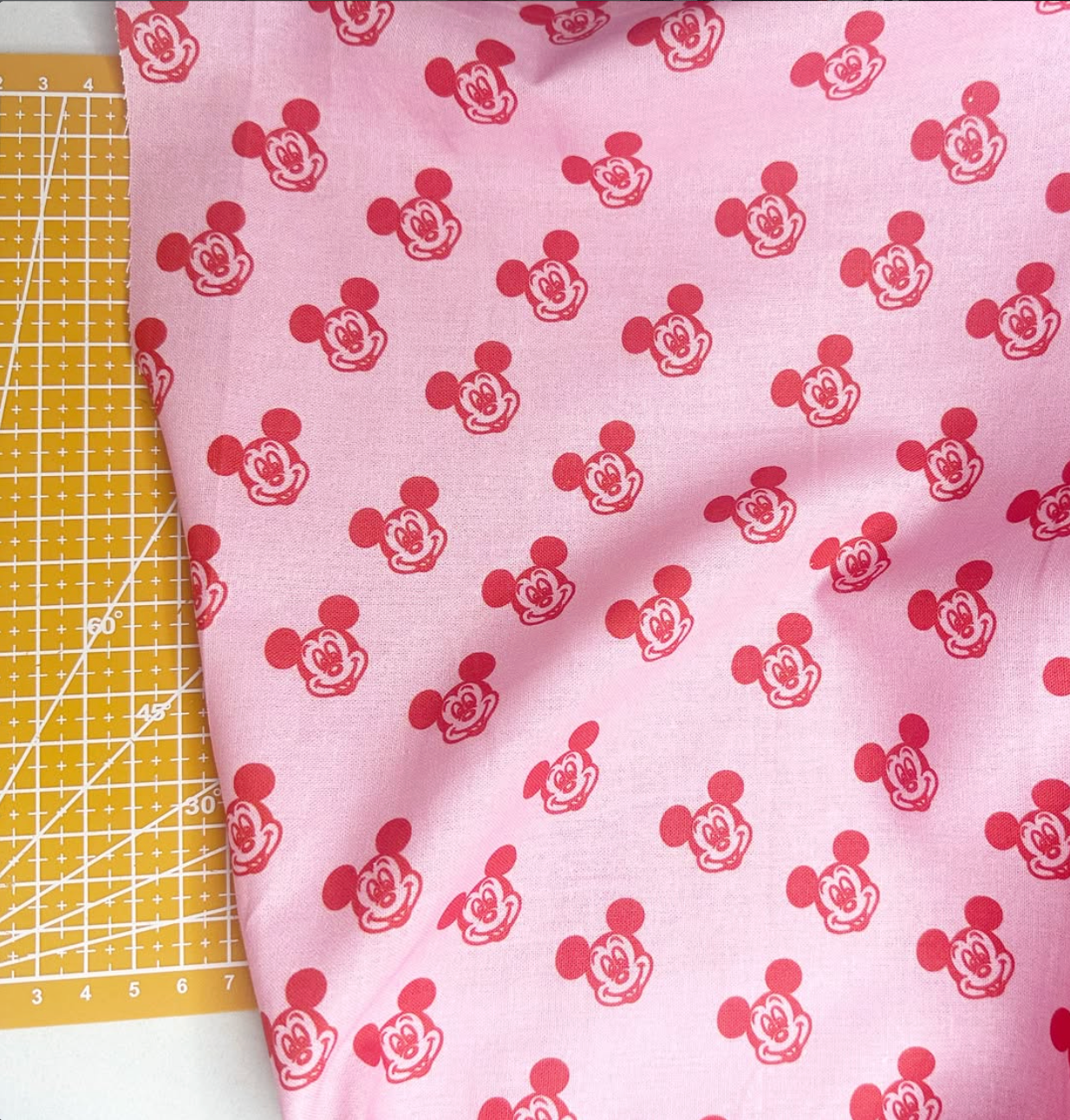 Mickey Print Woven Cotton Fabric